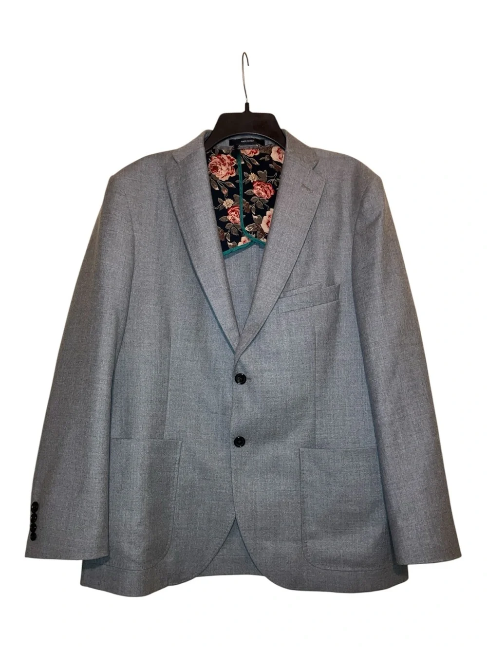 Boss Hugo Boss Light Gray 2 Button Suit Jacket Slim Fit 42R Otso Simo Blazer